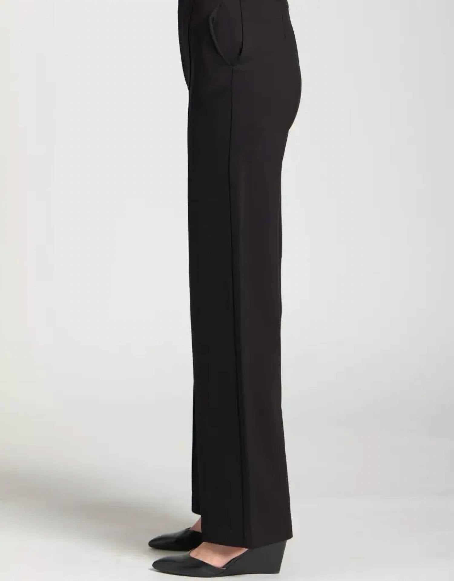 Apny - Front Zip Pant With Pin-tucked Leg