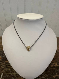 Lisa Ziff Designs - 10k Acorn Necklace With Rho Chain
