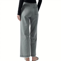 ATM Women's Garment Wash Cotton Twill Boyfriend Pants in olive drab - women's pants - detail view