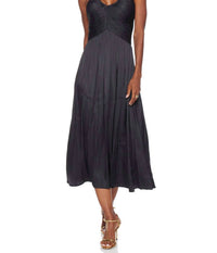 LUCY PARIS Claudine Draped Dress in black - women's dress