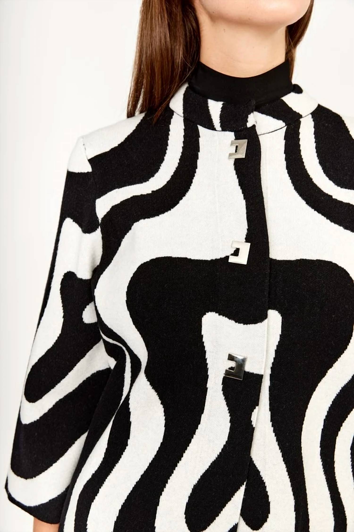 Frank Lyman - Belina Abstract Print Knit Jacket