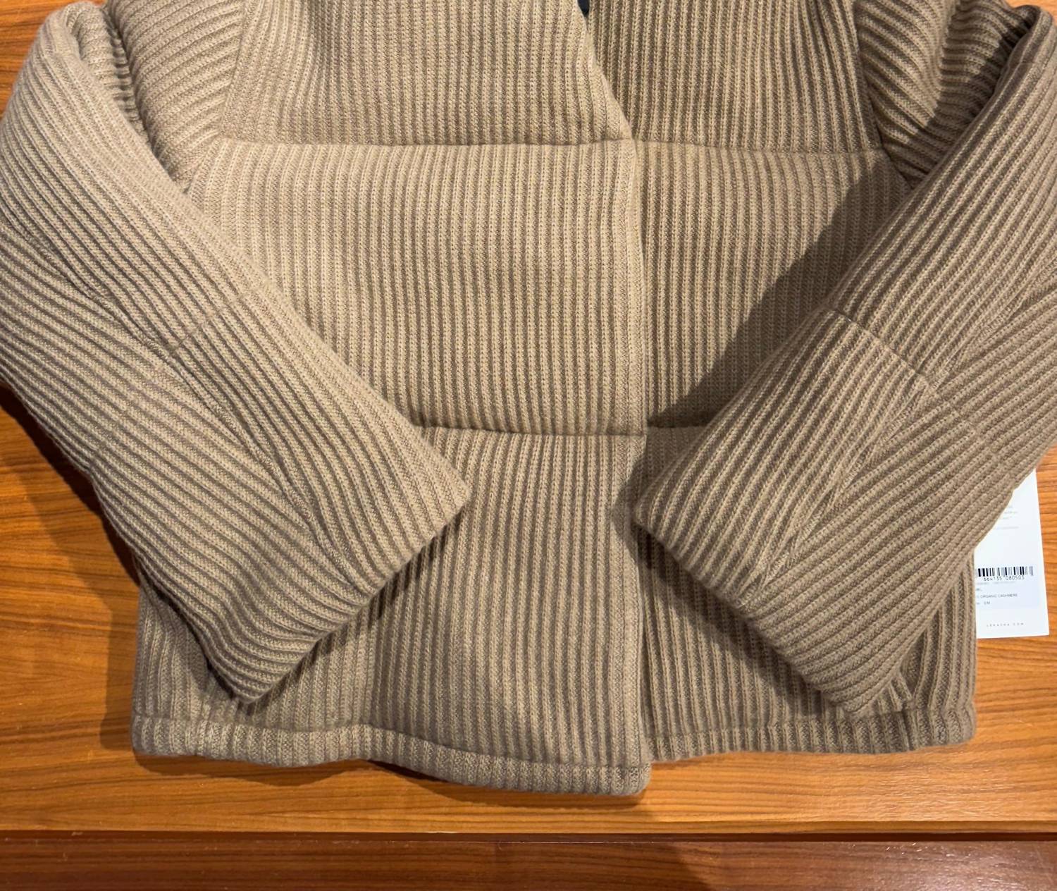 Le Kasha Linz Cashmere Puffer Jacket in camel - women's jacket - detail view
