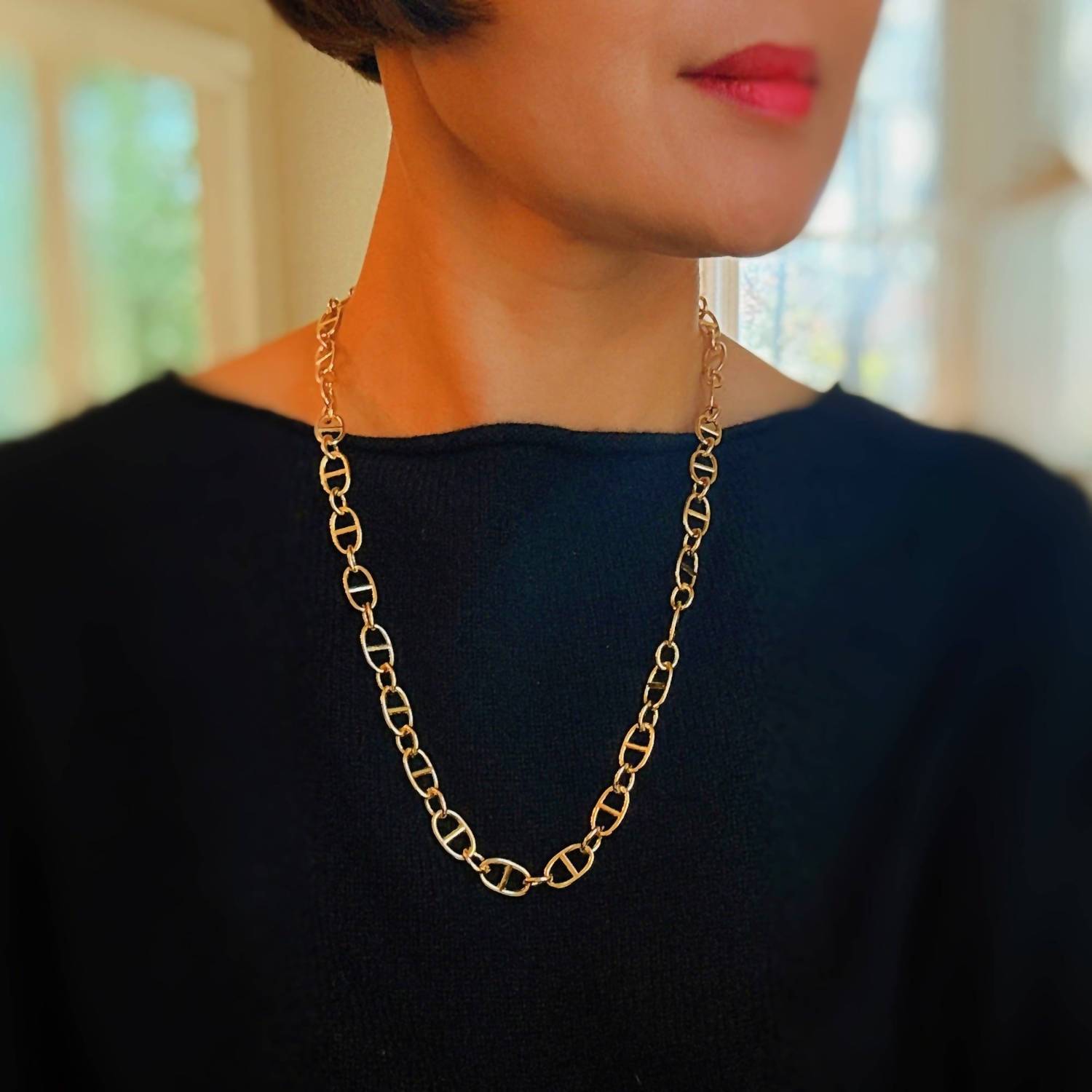 Ellison+Young Women's Horse Bit Long Chain Necklace in gold - women's jewelry - view 4