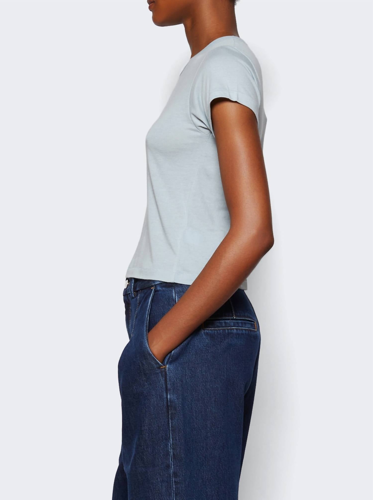Eterne - Short Sleeve Cropped Baby Tee Shirt