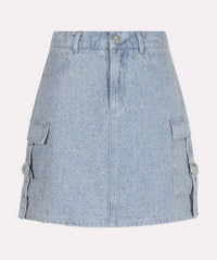 Esqualo - Dania Distressed Jean Skirt