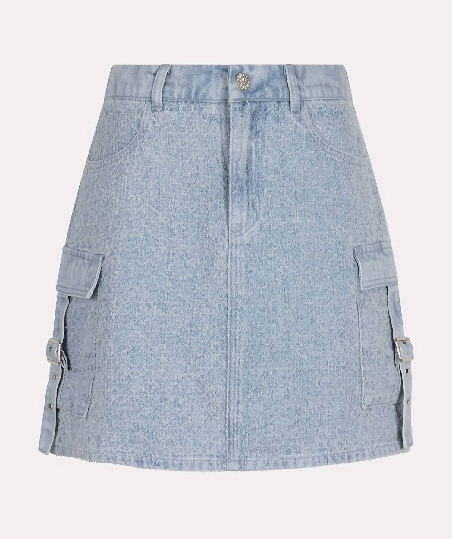 Esqualo - Dania Distressed Jean Skirt