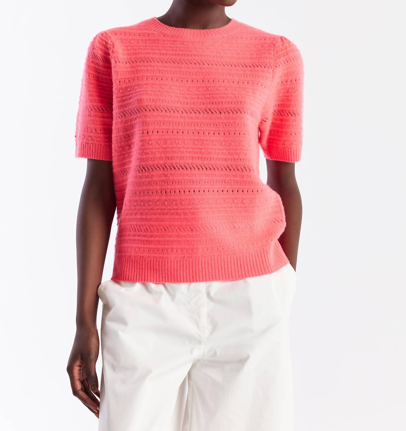 Brodie Cashmere - Textured Taylor Cashmere Tee
