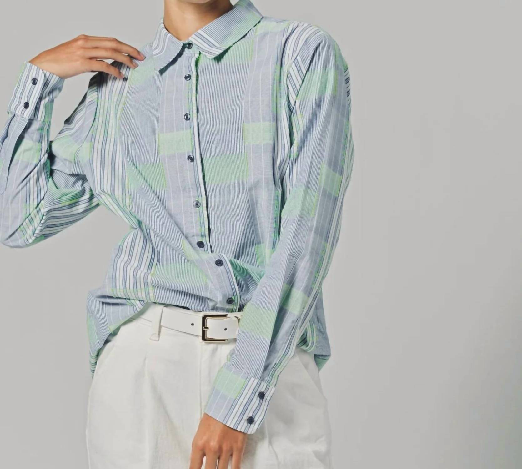 The Shirt - Fluorescent Block Boyfriend Shirt