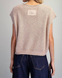 ee:some Deep Connection Top in oatmeal - women's t-shirt - alternate view