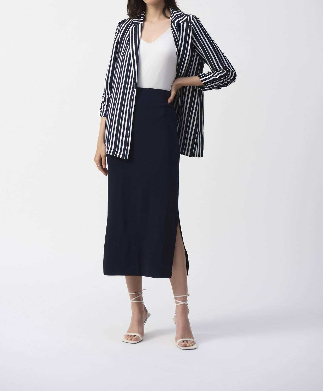 Joseph Ribkoff - Sweater Knit Straight Midi Skirt