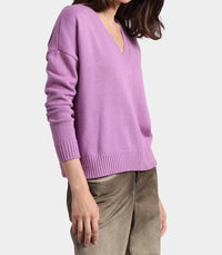 Minnie Rose - Cotton Cashmere Boxy V-neck Sweater