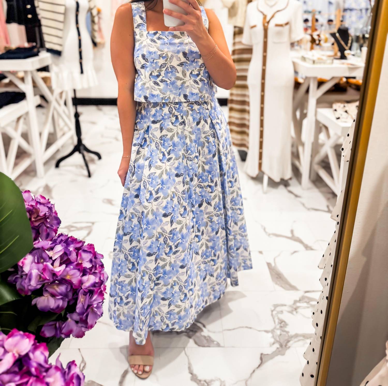 Mable - Skies Over Savannah Floral Skirt Set