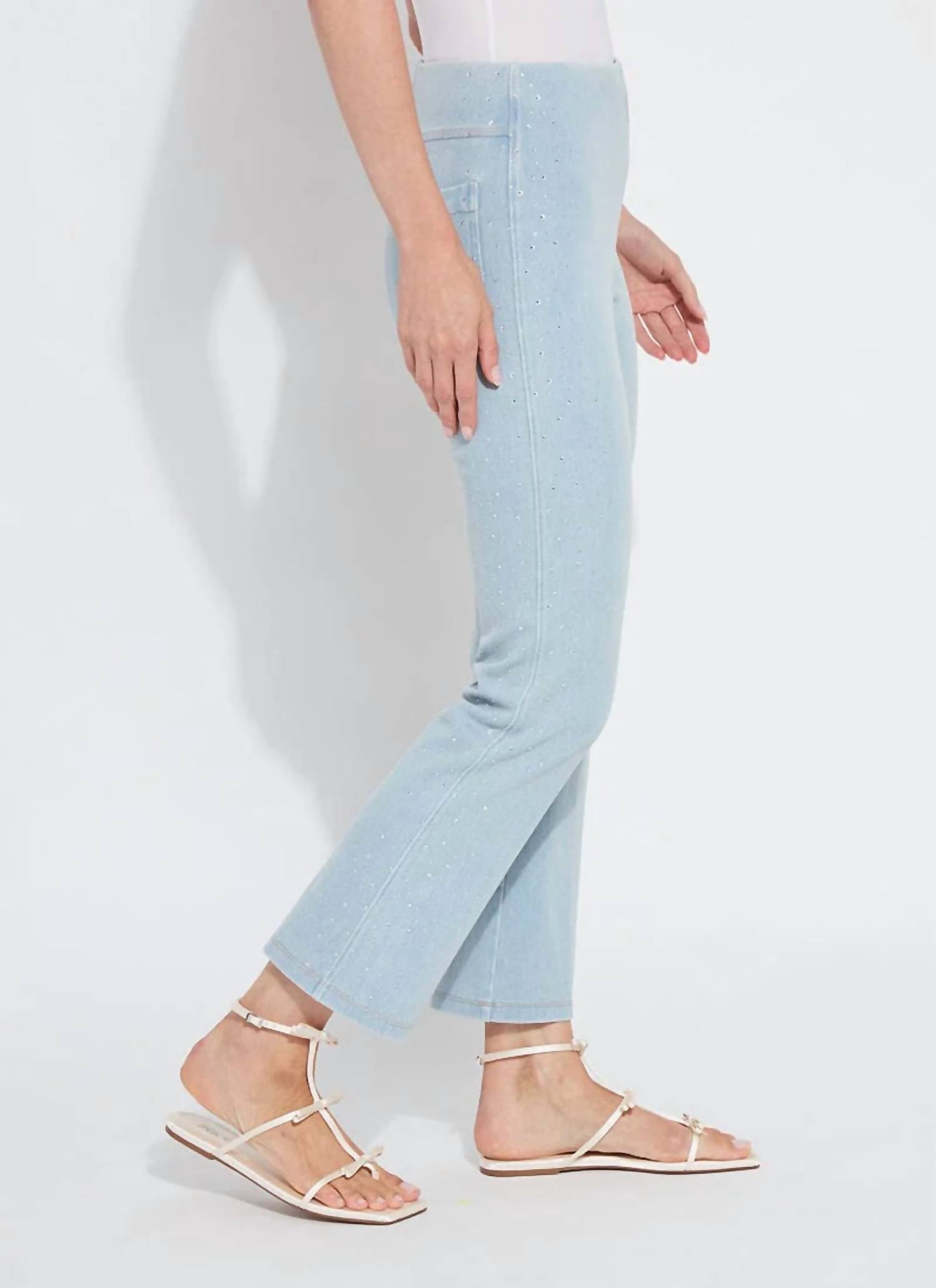 Lysse - Crystal Embellished Ankle Babyboot Jeans