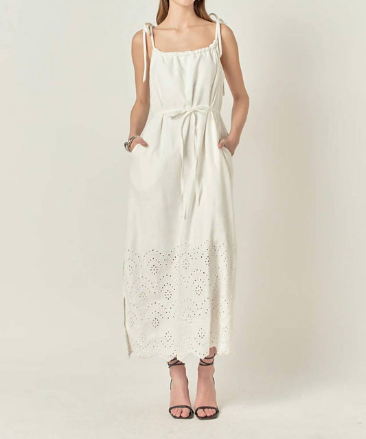 English Factory - Linen Sleeveless Maxi Dress