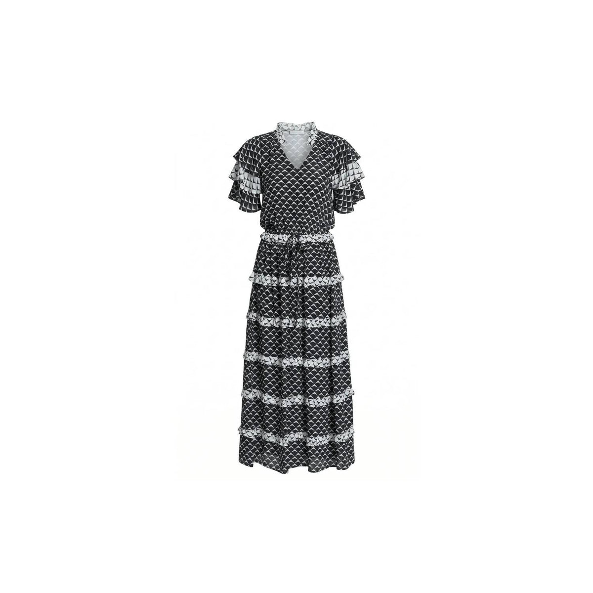 Apny - Ruffle & Tiered Maxi Dress