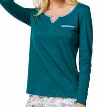 Nautica - Lace Design Long Sleeve Pajama Top