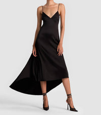 Alice + Olivia - Luciana Open Back Asymmetrical Slip Dress