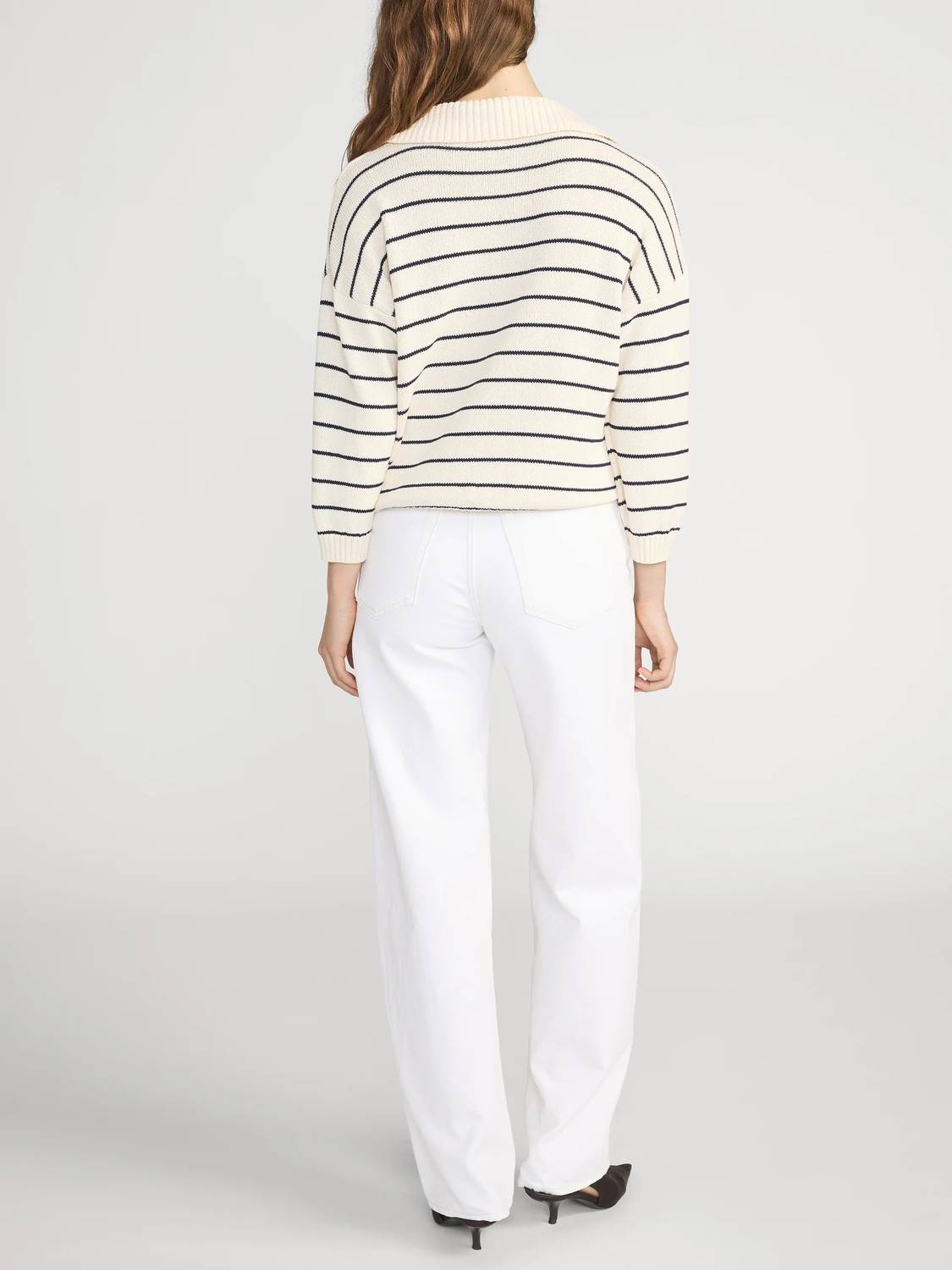 Frame - Striped Easy Pullover Sweater