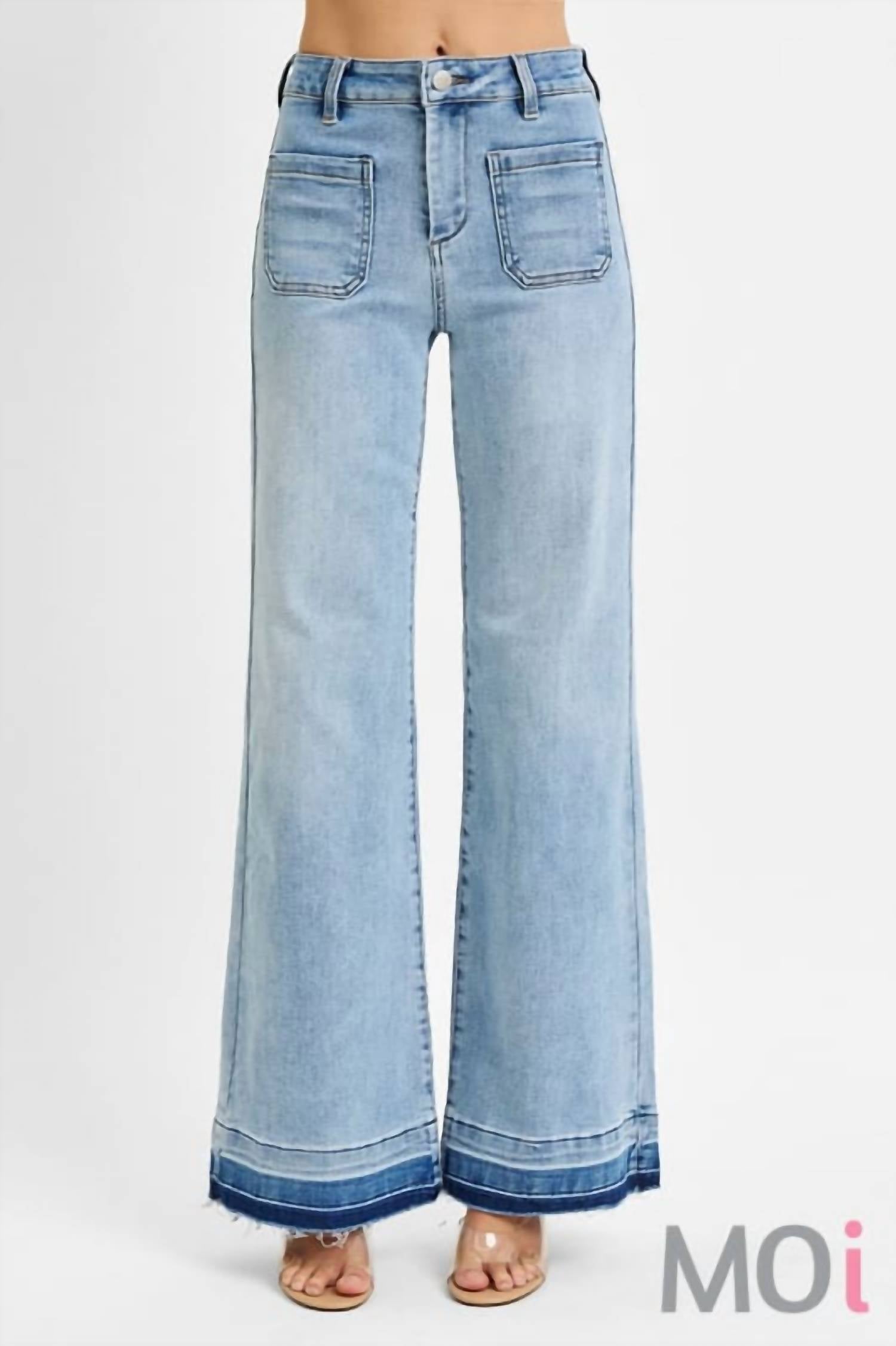 Risen - High Rise Wide Leg Jeans