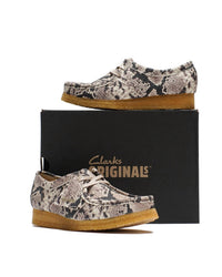 Clarks Women's Wallabee Loafer in grey snake leather - women's flats - view 6