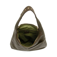 Joy Susan Women's Harley Studded Hobo in olive - women's bag - detail view