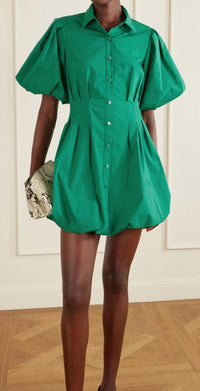 Simkhai - Cleo Balloon Pintuck Mini Dress