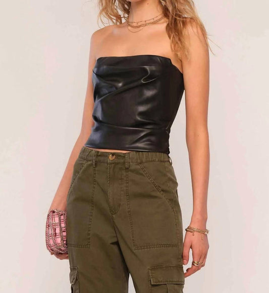 Heartloom - Cyndi Faux Leather Bandeau Top