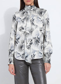 Lysse - Onyx Embellished Scarf Neck Blouse