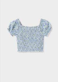 Mayoral - Girls' Monet Cropped Honeycomb Blouse