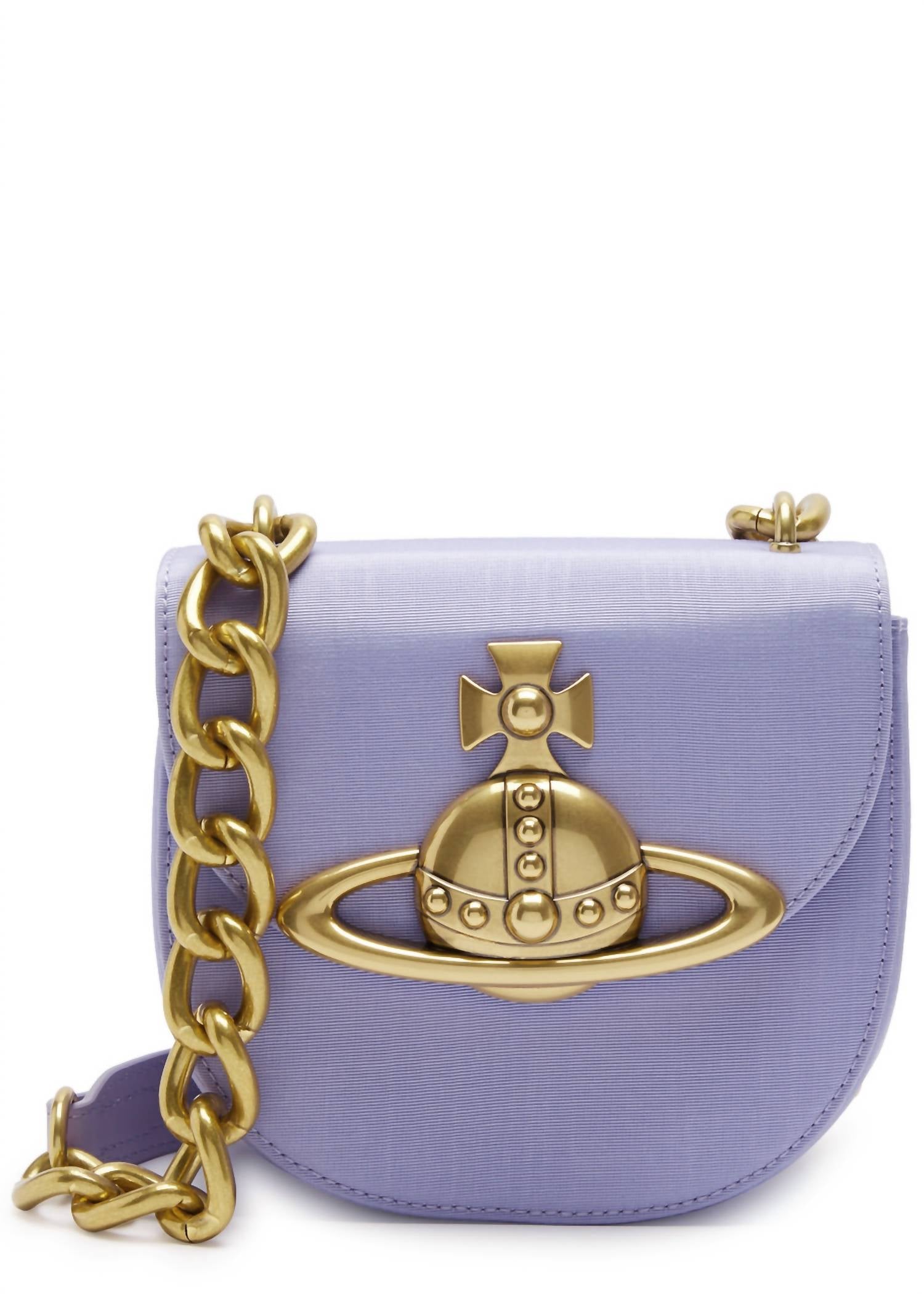 Vivienne Westwood Women's Jodie Satin Saddle Bag in lilac - women's bag