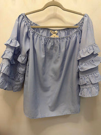 Vine & Love - Women's Off Shoulder Ruffle Top