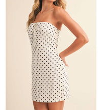 Klesis - Monroe Polka Dot Strapless Mini Dress