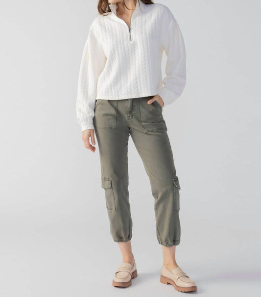 Stateside - Cable Zip Up Popover Sweater