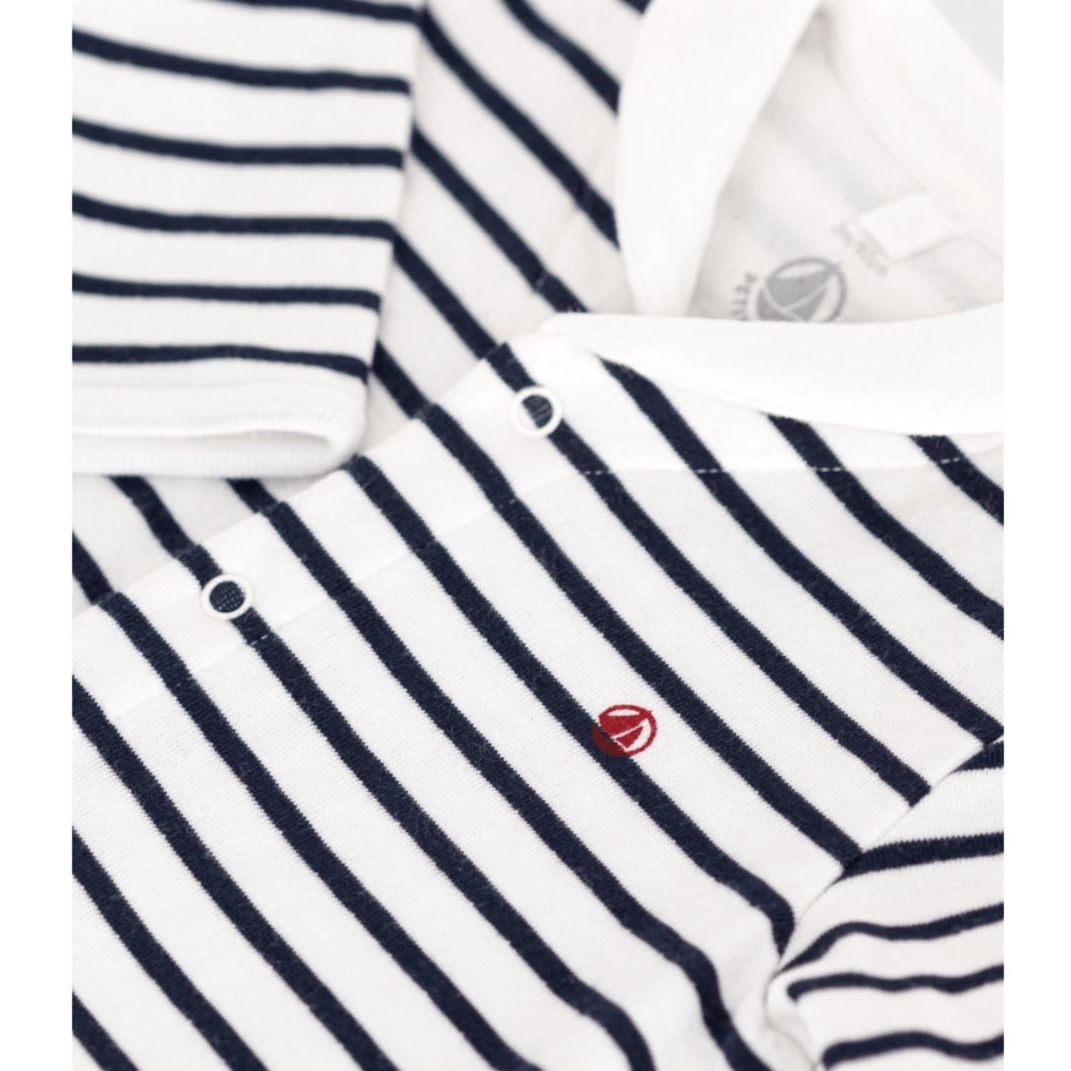 Petit Bateau - Boy's Sailor Stripe Footed Jumpsuit
