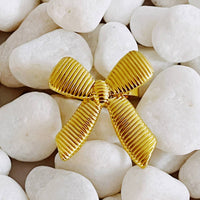 Ellison+Young Women's Cabled Bow Ring in gold - women's jewelry - detail view