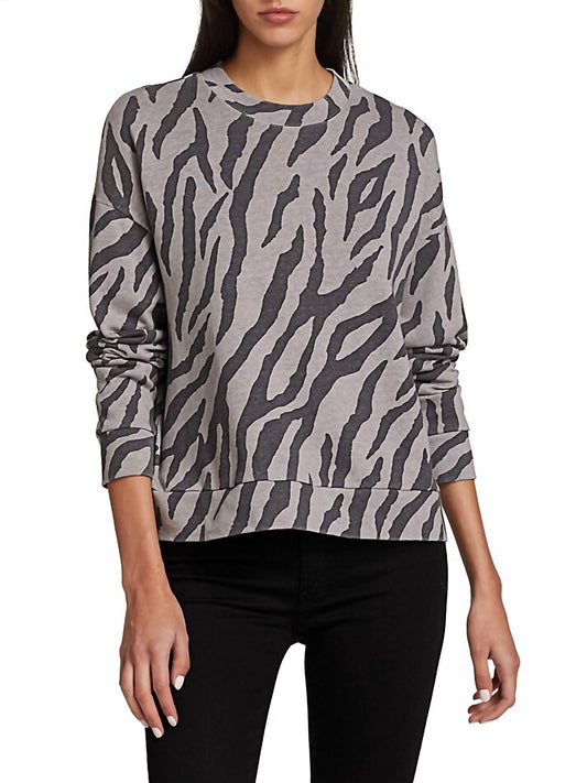 Monrow - ZEBRA BOXY SWEATSHIRT