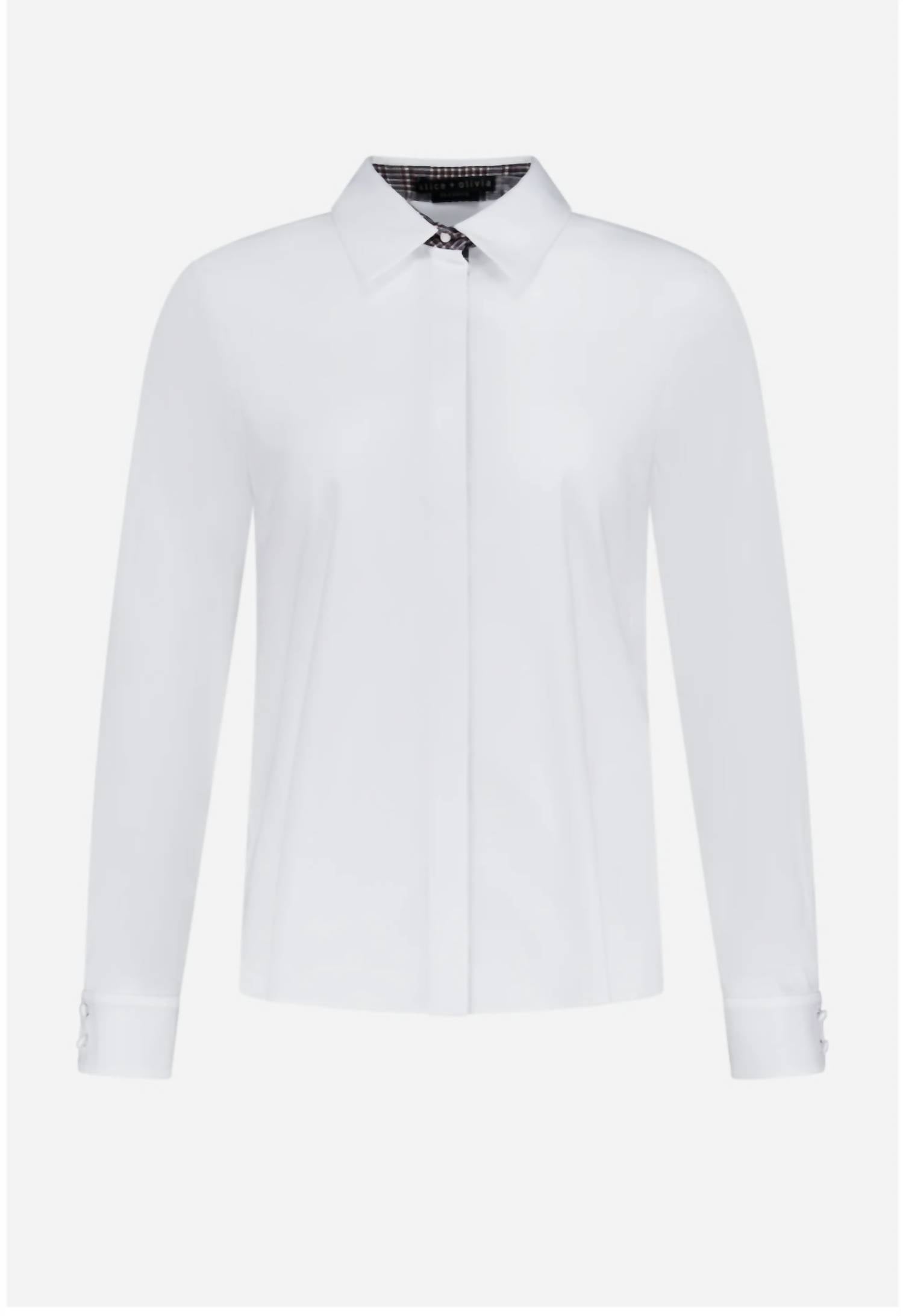 Alice + Olivia - Women's Willla Combo Placket Top