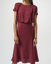 Joseph Ribkoff - Recycled Satin Blouson A-line Dress