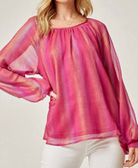 Andree By Unit - Shimmery Long Sleeve Top