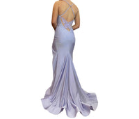 Ellie Wilde - Long V-Neck Prom Dress