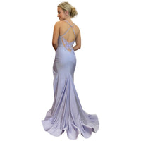 Ellie Wilde - Long V-Neck Prom Dress