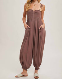 Bluivy - Shoulder Tie Jumpsuit