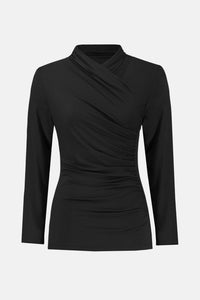 Joseph Ribkoff - COWL NECK RUCHED TOP
