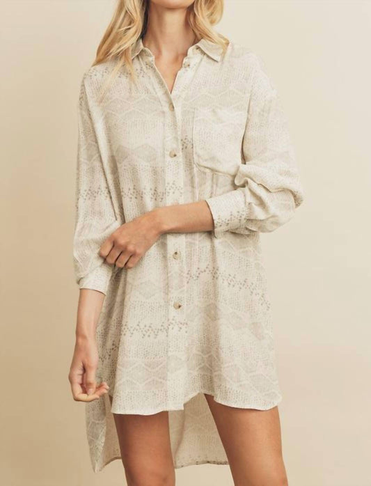 Dress Forum - Barcelona Printed Button Down Shirt Dress