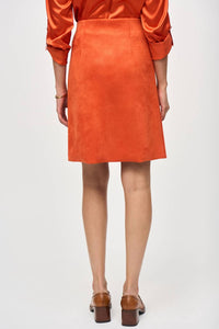 Joseph Ribkoff - Faux Suede Pull-on A-line Skirt
