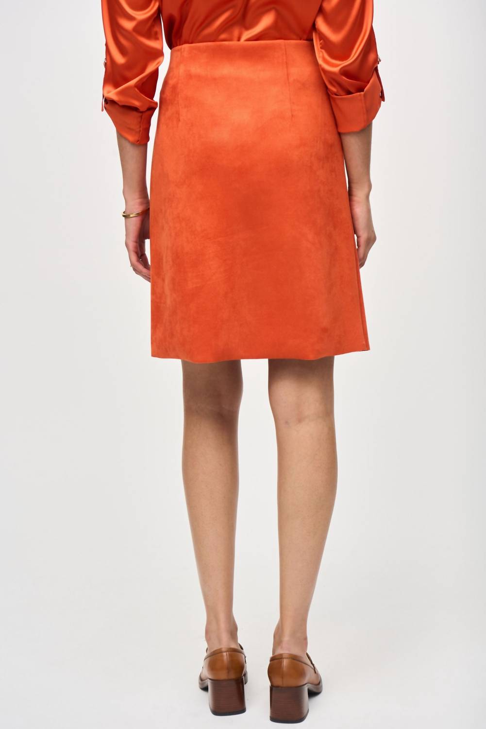 Joseph Ribkoff - Faux Suede Pull-on A-line Skirt