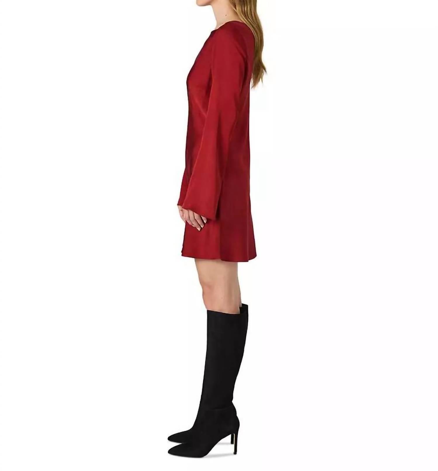 French Connection - Ennis Satin Long Sleeve Mini Dress
