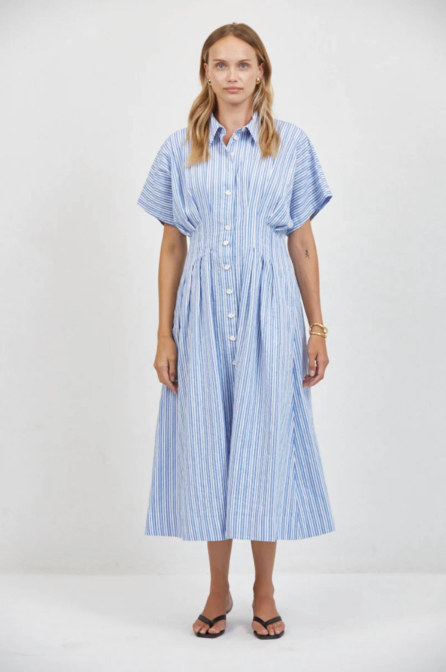 A.Ren - Aster Striped Shirtdress