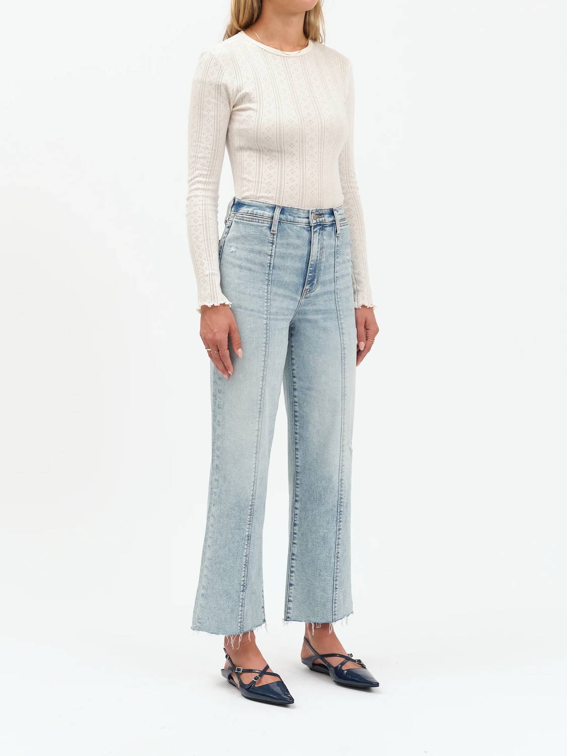Daze - Pleaser High Rise Wide Ankle Jeans