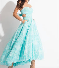 Rachel Allan - High Low Burnout Bubble Prom Gown